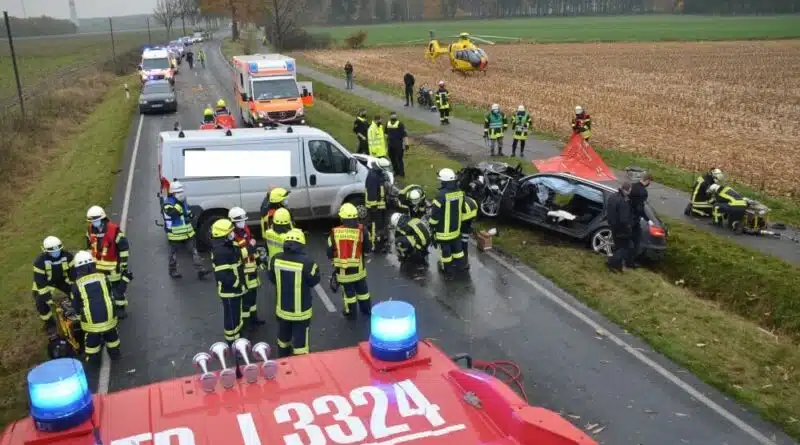 Am 15. November 2020 kam es zu einem schweren Verkehrsunfall während eines Überholmanövers auf der L 124.