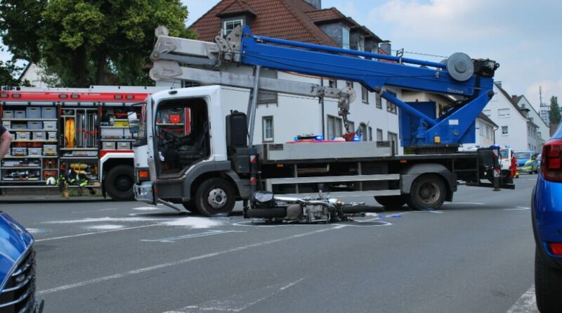 Das Motorrad am Unfallort