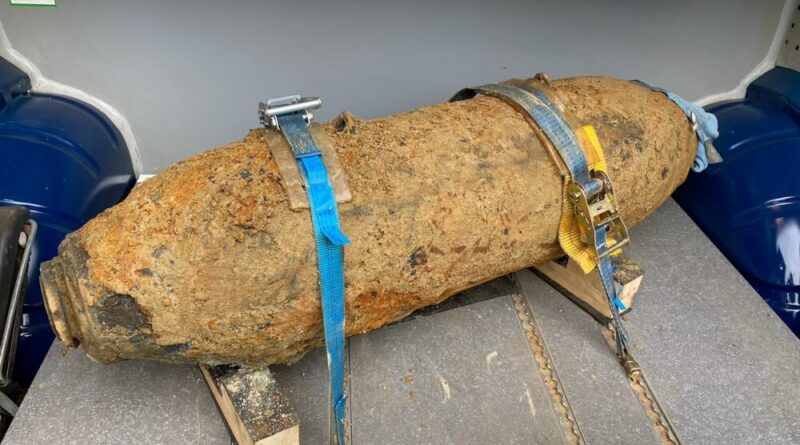 Die entschärfte Bombe aus dem Zweiten Weltkrieg