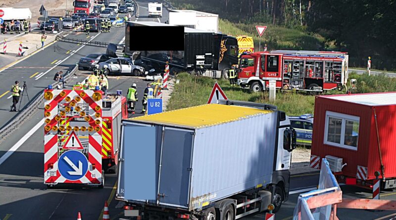 Die Unfallstelle von oben. Auf der sechsspurigen A§ kommt es häufig zu schlimmen Unfällen.