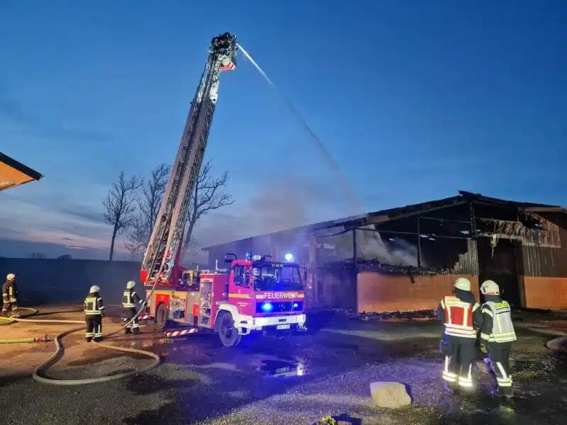 Einsatz beim Großfeuer im Amt Schlei-Ostsee.