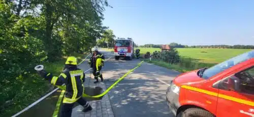 Wasserversorgung wird aufgebaut