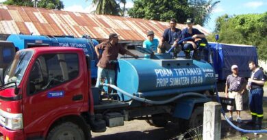 zur Wiederherstellung der Wasserversorgung half das THW den Kräften vor Ort. Foto: THW