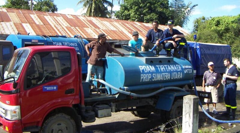 zur Wiederherstellung der Wasserversorgung half das THW den Kräften vor Ort. Foto: THW