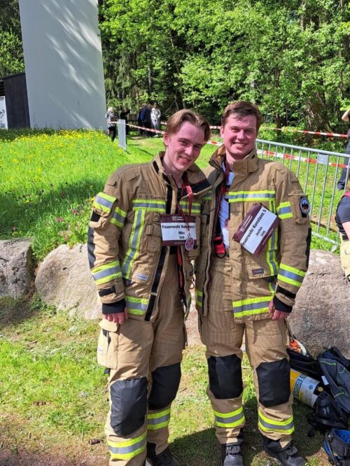 Altersklasse „Burschen“: Mika-Ron Gansow und Justus Müller erzielten mit 7:55 Minuten eine sehr gute Platzierung.