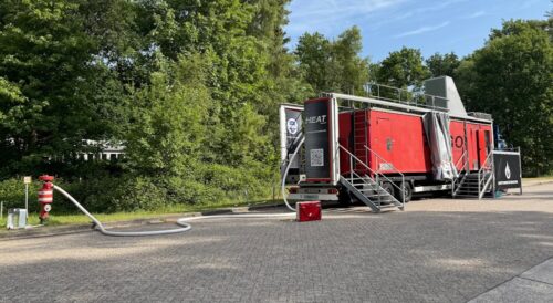 Erstmalig auf dem Fortbildungstag dabei: ein Brandübungscontainer, bereitgestellt von der Fa. Safety Service & Education. (Foto: Sönke Geiken)