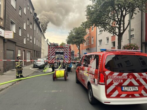Die Mitarbeit der Feuerwehren ist notwendig: Die Datenerfassung in der Statistik dauert nur wenige Minuten nach einem Einsatz. Das Bild zeigt die Feuerwehr Essen bei einem Kellerbrand am 26. August 2025 in Essen-Altendorf. (Foto: Feuerwehr Essen, Symbolbild)