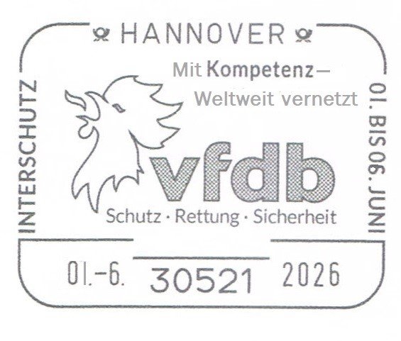 Ausgabedatum 1. Juni: Der Sonderstempel von Deutscher Post und vfdb. (Abbildung: vfdb)