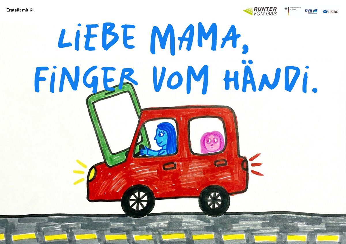 Klare Botschaft: Eine weitere Motivserie, die zur Wahl steht, zeigt themenbezogene Kinderzeichnungen. (Bild: DVR/Scholz & Friends)