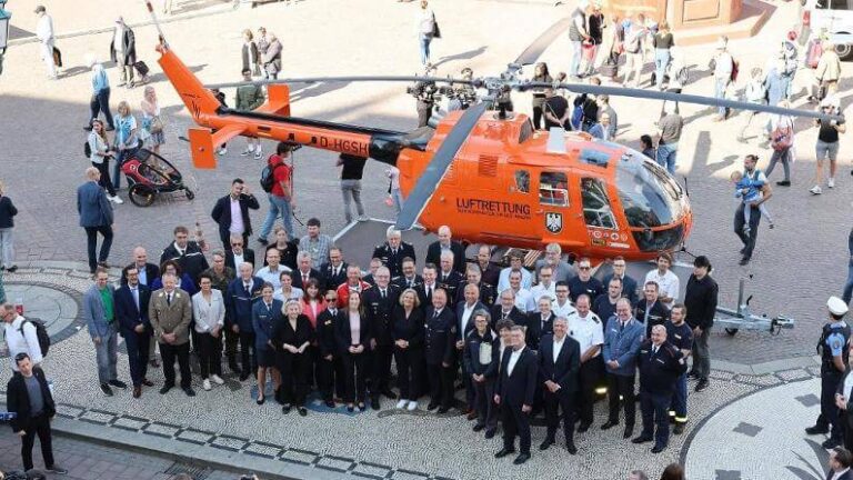 Rettung aus der Luft: Für Besuchende ist die Möglichkeit, Rettungshubschrauber aus nächster Nähe zu sehen, immer wieder ein besonderes Highlight.
