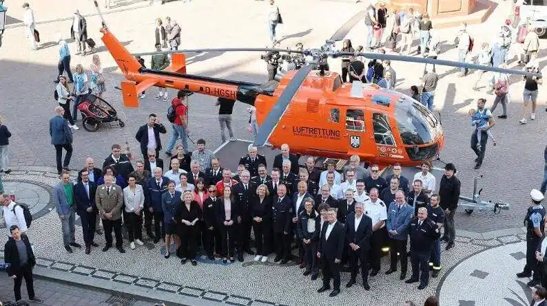 Rettung aus der Luft: Für Besuchende ist die Möglichkeit, Rettungshubschrauber aus nächster Nähe zu sehen, immer wieder ein besonderes Highlight.